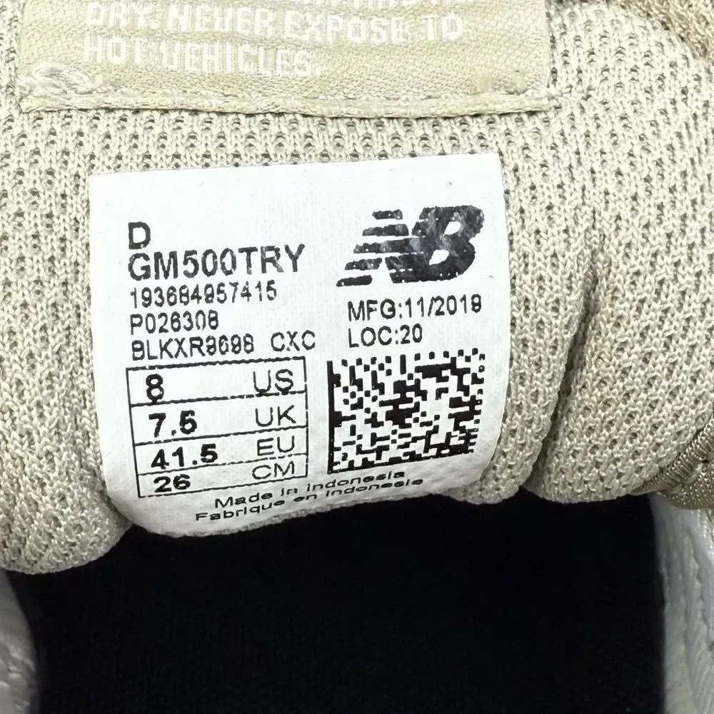 New Balance 500 sneakers beige athletic sneaker trainer shoes men’s size 8
